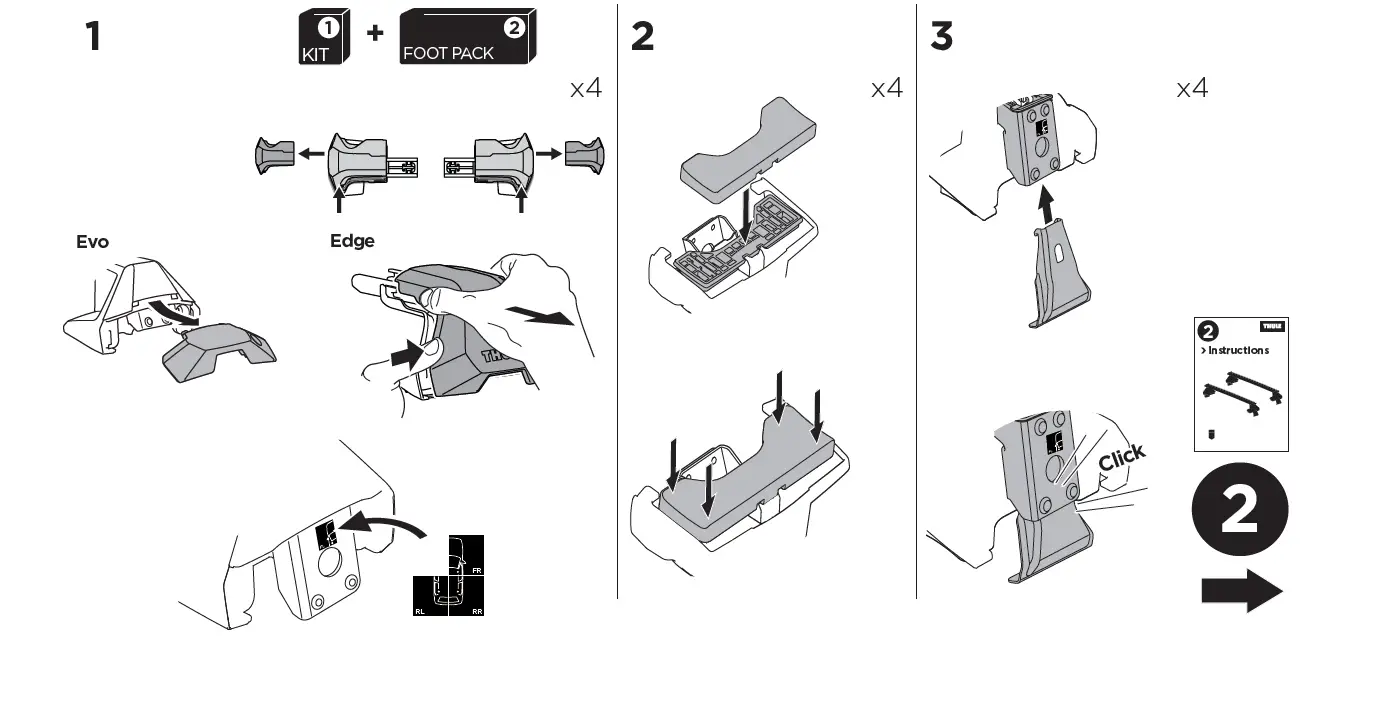 THULE 145305 HONDA Civic Custom Fit Kit-5