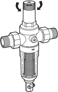 Fig. 2. Changing outlet pressure