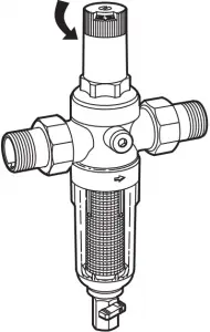 LOOSEN THE SETPOINT DIAL LOCKING SCREW