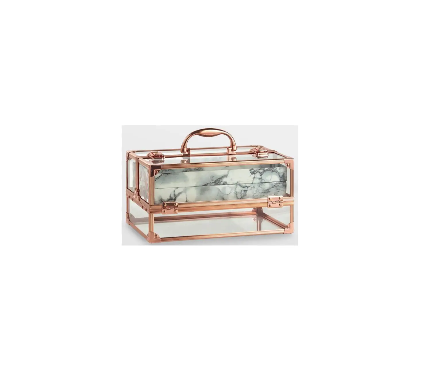 Vonhaus 4000065 Rose Gold And Marble Grey Acrylic Vanity Makeup Case Instruction Manual