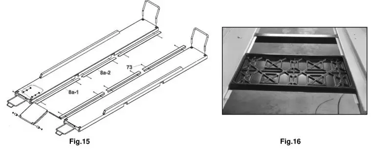 Single Post Storage Lift SP-6K-SS - Installation for Drip Tray Rails & Drip Trays