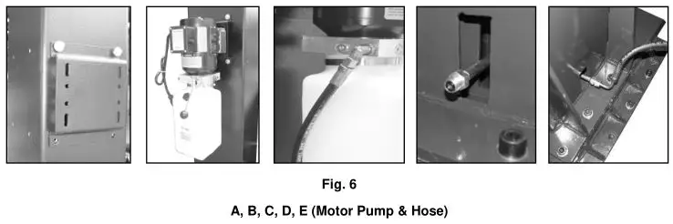 Single Post Storage Lift SP-6K-SS - Motor Pump & Hose