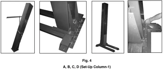 Single Post Storage Lift SP-6K-SS - Set-Up Column-1