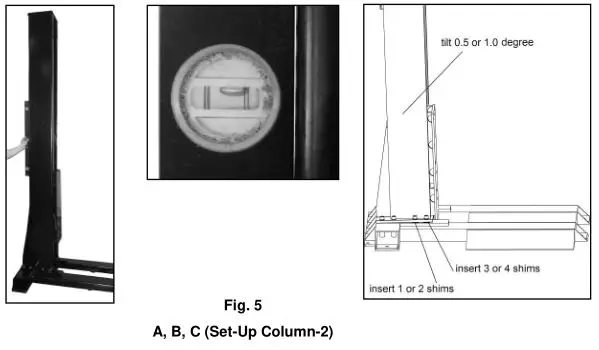 Single Post Storage Lift SP-6K-SS - Set-Up Column-2