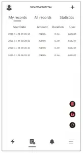 Charging records-My records