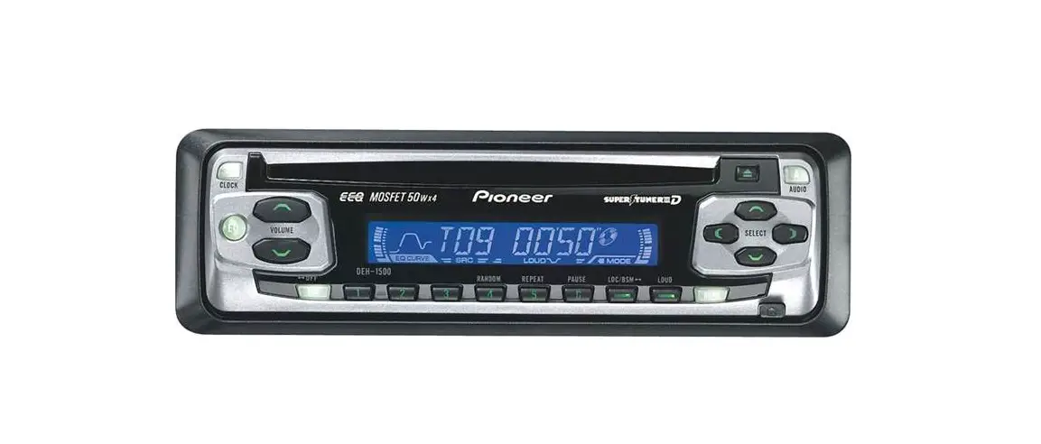 Pioneer Deh-1500 Cd Player Fm/am Tuner User Manual