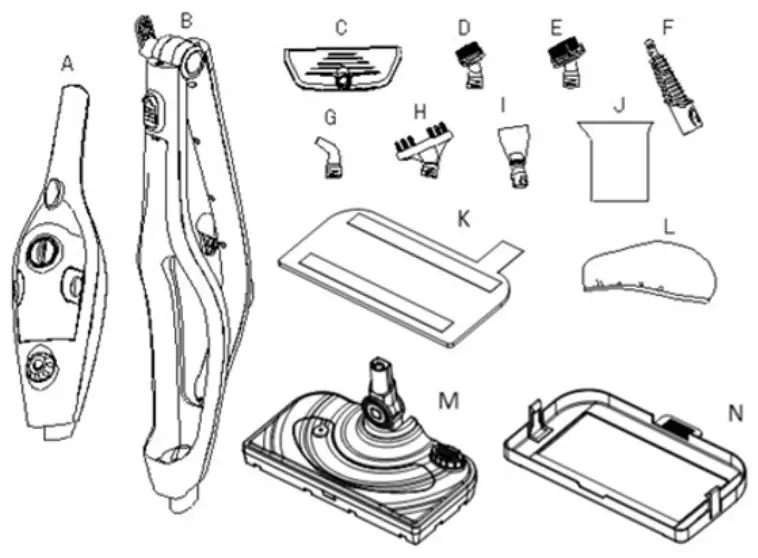 kogan KAMOPSTM11J 11-In-1 Steam - COMPONENTS