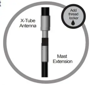 Smoothtalker D X-TUBE TRUCKER Omni Extreme Performance Antenna Instruction Manual add thread locker