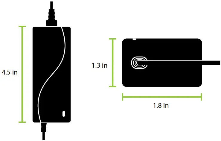 EXPERT POWER EPC122 12V 2A Smart Charger - Dimension