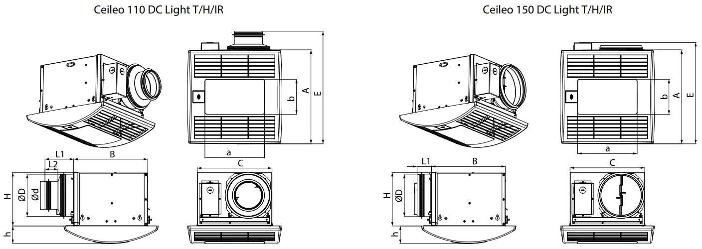 BLAUBERG Ceileo DC 110 Т H IR Centrifugal Ceiling Fan - Fig 3