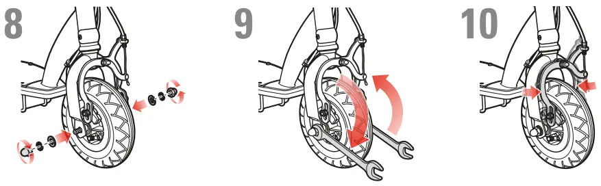 Razor E100 Glow Electric Scooter - Front wheel replacementc