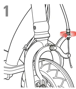 Razor E100 Glow Electric Scooter - Loosen brakes at cable