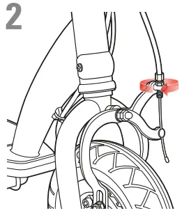 Razor E100 Glow Electric Scooter - Loosen brakes at cable2