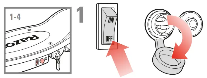 Razor E100 Glow Electric Scooter - ON OFF