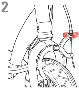 Razor E100 Glow Electric Scooter - Tighten brakes at cable2