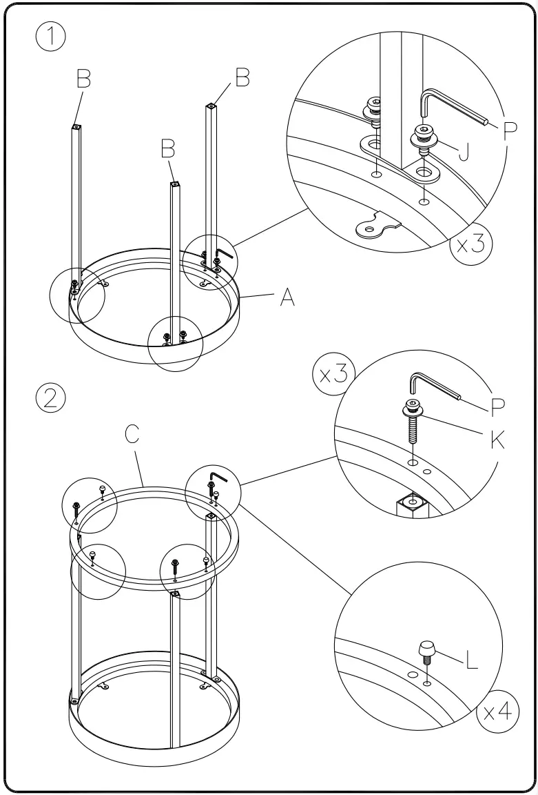 ASHLEY T936-16 Living Room Windron Nesting End Table fig 2