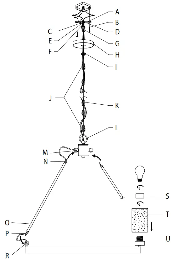 Hunter 13060 12 Light Chandelier - Figure 1