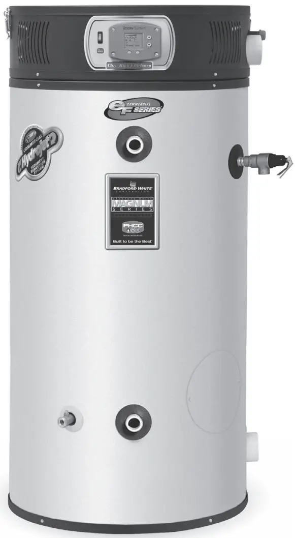 BRADFORD WHITE EF 60T 199E 3N Commercial eF Series Ultra High Efficiency Gas Water