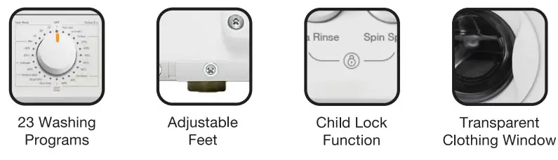 STIRLING SFLW75 Front Load Washing Machine - Features