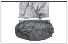 EXPED Lyra II Affordable Lightweight 3-Season Tent Instructions - Fold the rainfly to the size of the packsack