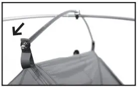 EXPED Lyra II Affordable Lightweight 3-Season Tent Instructions - Release the crossbar from the grommets