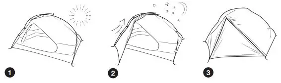 EXPED Lyra II Affordable Lightweight 3-Season Tent Instructions - SET UP MODES