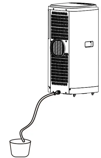 electriQ P12HPW 12,000 BTU Portable Air Conditioner with Heatpump and Wifi - CONTINUOUS DRAINAGE