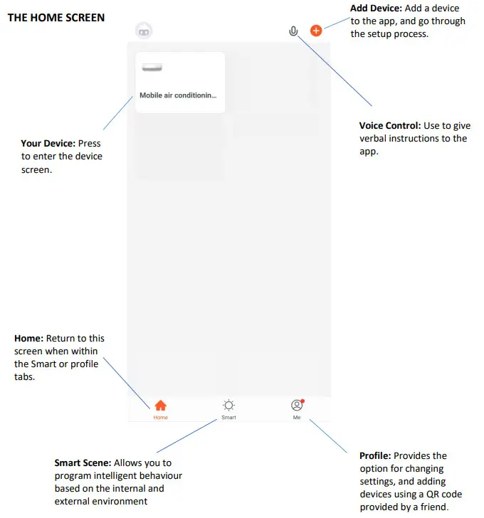electriQ P12HPW 12,000 BTU Portable Air Conditioner with Heatpump and Wifi - CONTROLLING YOUR DEVICE