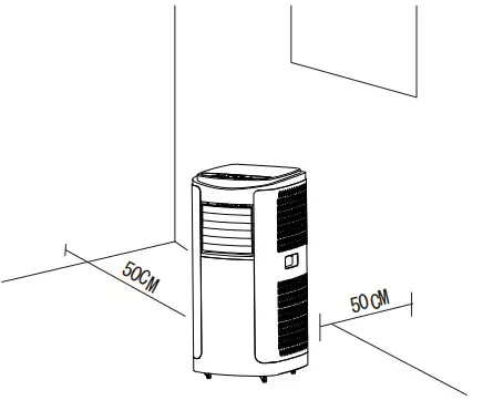 electriQ P12HPW 12,000 BTU Portable Air Conditioner with Heatpump and Wifi - lock in place