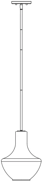 Y JYL6401 Bronze or Clear Single Light 13 Inch W LED Pendant