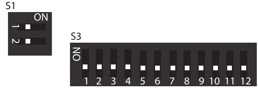 SENVA T talSenseTM Series Duct and Outdoor Air Quality Sensor - Comms DIP Settings