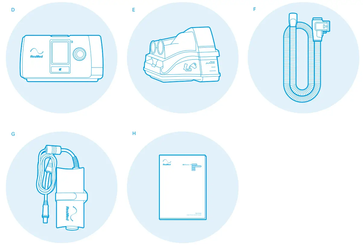 ResMed AirSense 10 AutoSet Machine- Device travel bag