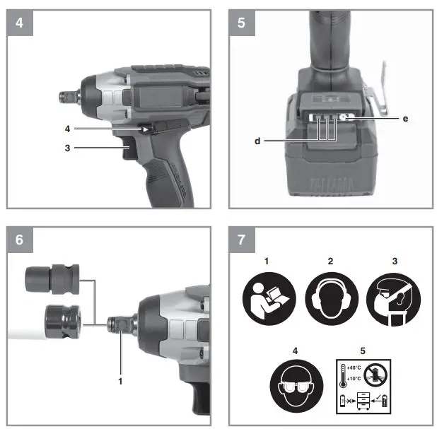 Einhell IMPAXXO 18 230 Cordless Hammer Screwdriver User Manual - Fig 4,7
