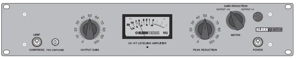 KLARK TEKNIK 2A-KT Classic Leveling Amplifier with Vacuum Tubes