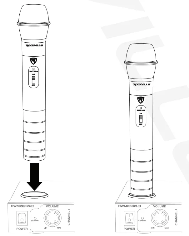 ROCKVILLE RWM2602UR High Performance Hand Held Wireless Dual Microphone System - Operation2