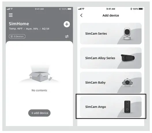 simshine SimCam Ango Video Doorbell with AI Motion - WiFi setup