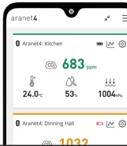 AMi Aranet4 CO2 Meter Pro Long Battery Life - ARANET4 APP 1