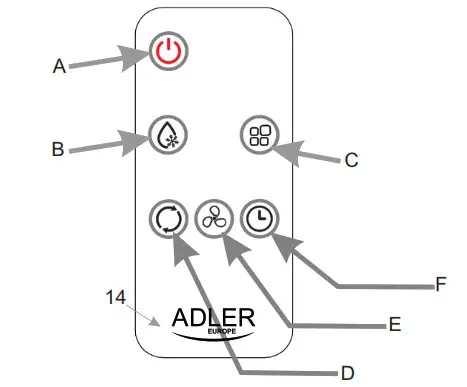 ADLER AD 7921 Air cooler 3 in 1- Remote 2