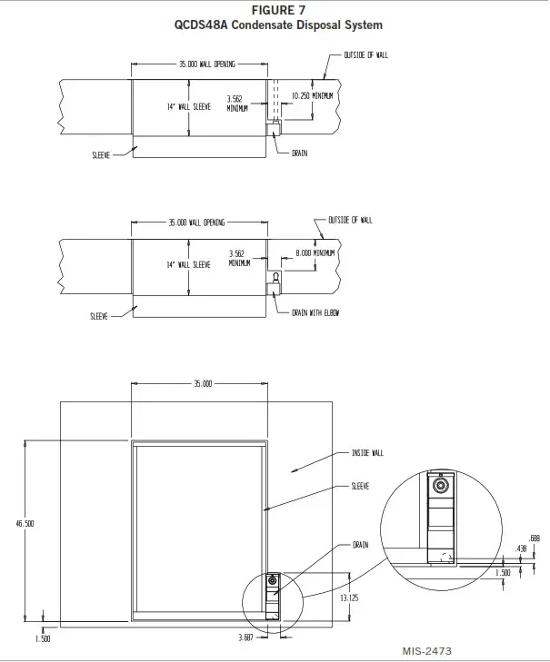 Bard QWS42A 19 Q-TEC Wall Sleeve- FIGURE 7