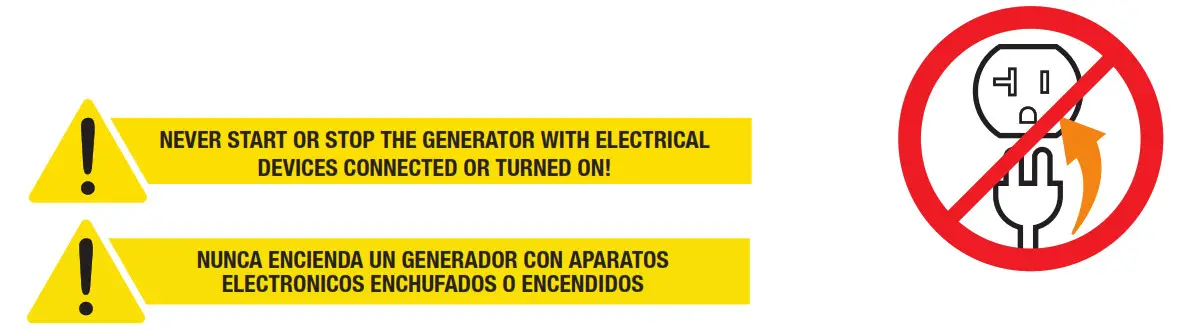 DO NOT plug in any electrical devices