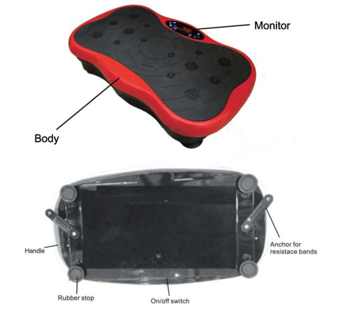 Pulsetv 9165 Mini Vibration Plate- Components
