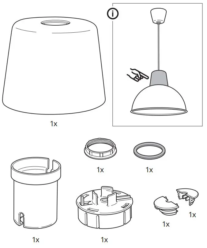 IKEA 704.071.24 SKURUP loft lampe Morkegron Instruction Manual - Accessory