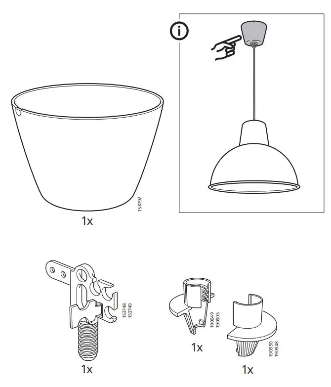 IKEA 704.071.24 SKURUP loft lampe Morkegron Instruction Manual - Accessory