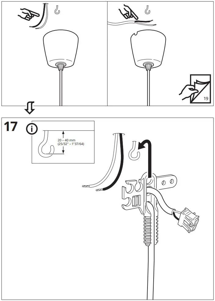 IKEA 704.071.24 SKURUP loft lampe Morkegron Instruction Manual - Installation 17
