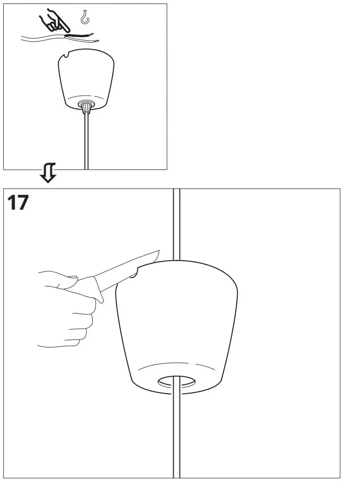 IKEA 704.071.24 SKURUP loft lampe Morkegron Instruction Manual - Installation 17
