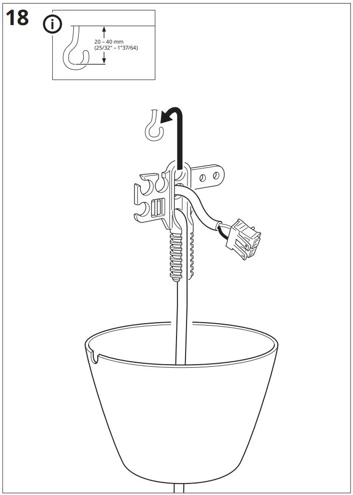 IKEA 704.071.24 SKURUP loft lampe Morkegron Instruction Manual - Installation 18,19