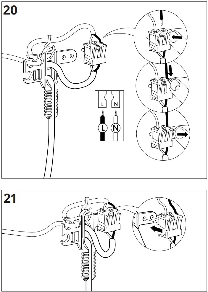 IKEA 704.071.24 SKURUP loft lampe Morkegron Instruction Manual - Installation 20,21