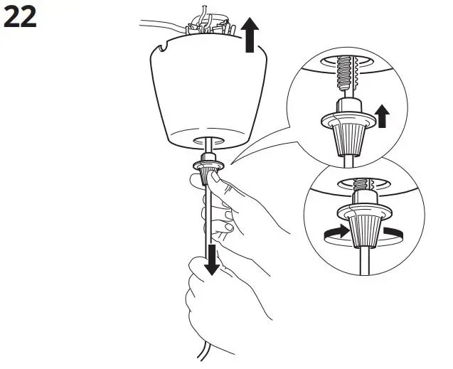 IKEA 704.071.24 SKURUP loft lampe Morkegron Instruction Manual - Installation 22