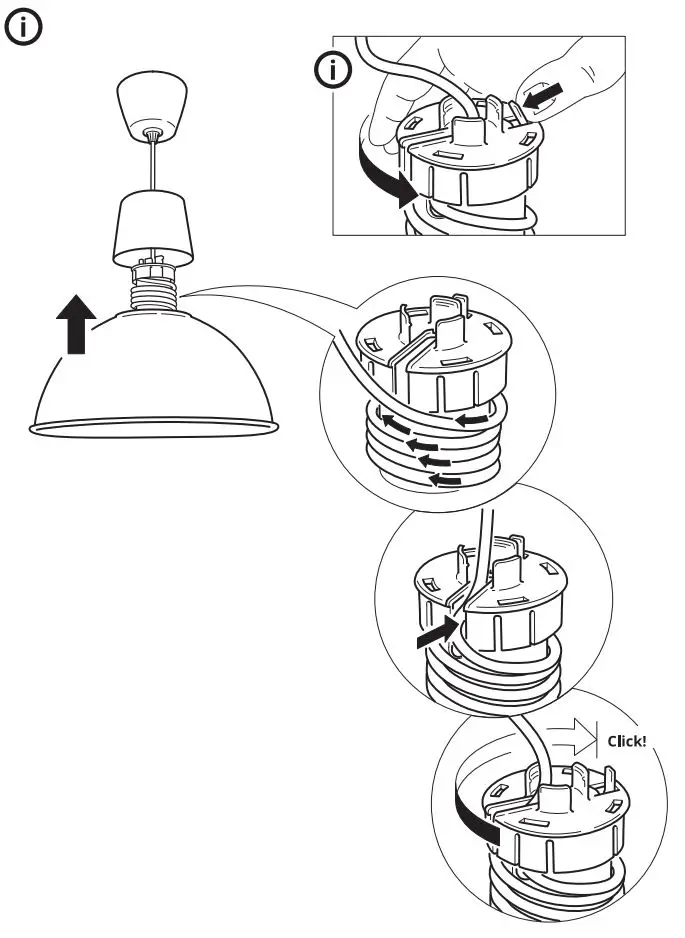 IKEA 704.071.24 SKURUP loft lampe Morkegron Instruction Manual - Installation 22