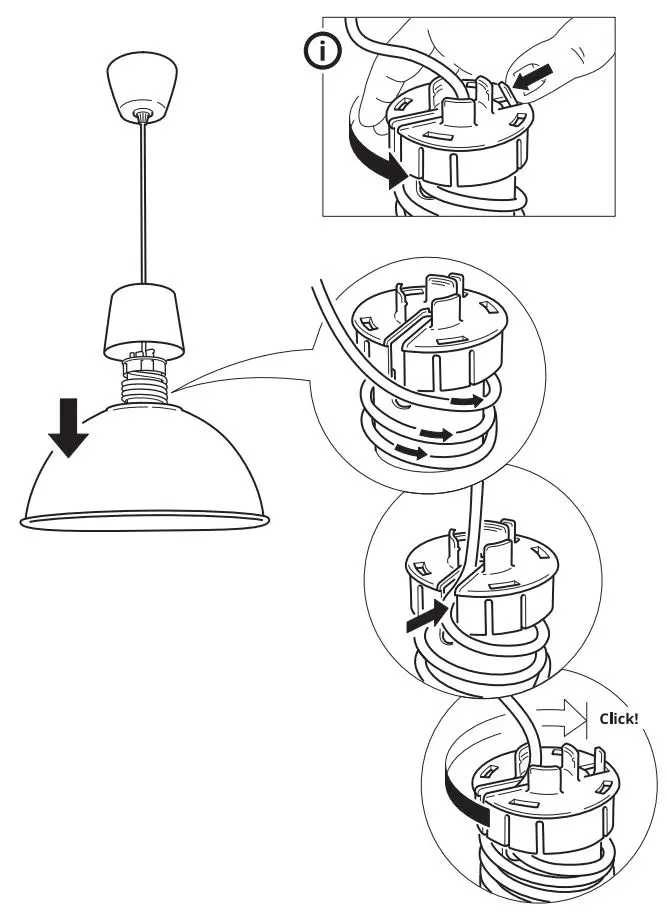 IKEA 704.071.24 SKURUP loft lampe Morkegron Instruction Manual - Installation 22